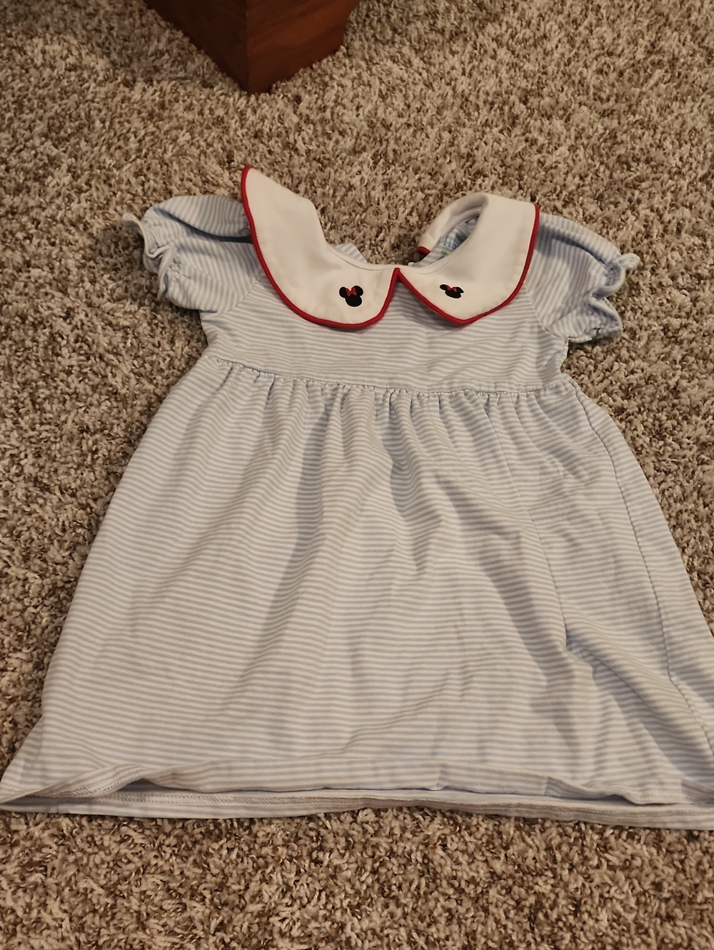 Itsy Bitsy Striped Dress With Minnie Mouse, Pre-owned But VGUC, Size 3T